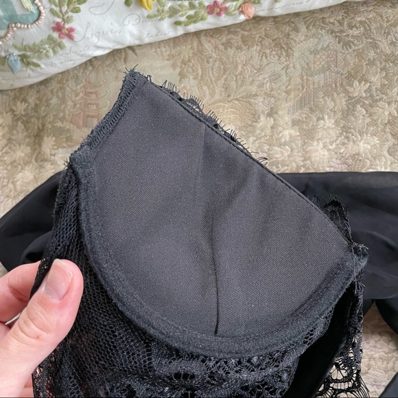 Fashion Nova Sheer Lace Off the Shoulder Crop Top - Picture 8 of 8